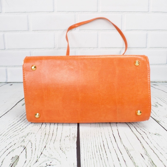 Deborah Lewis Studio Orange Handbag Purse Bag - Picture 7 of 8